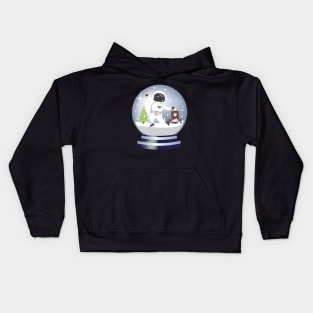 Winter Space Snow Globe Kids Hoodie